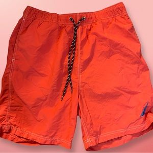 Nautica Mens Size Medium Pink  Lined Swim Trunks